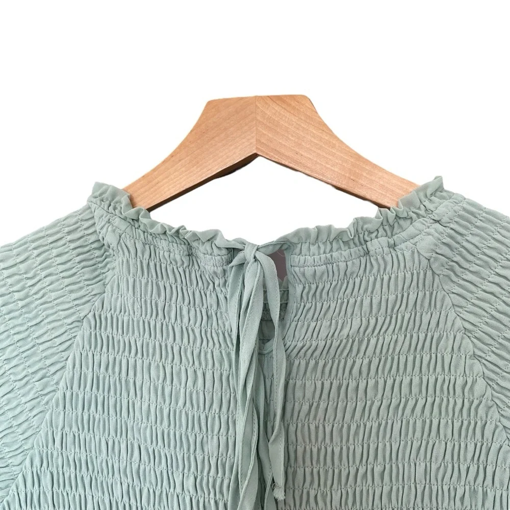 JessaKae Wandering Willoughby Ruffle Mint Green Midi Dress Womens Small - Picture 8 of 8